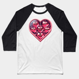Valentine's Day Hearts Baseball T-Shirt